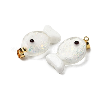 Подвески ручной работы из дихроичной фольги в технике лэмпворк DICH-G001-01G-01-1