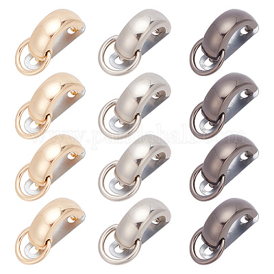 12 комплект двухцветных застежек для подвески сумок из цинкового сплава FIND-WR0008-44-1