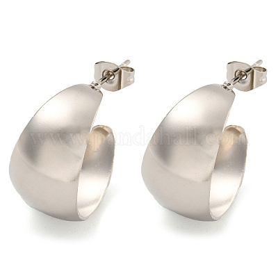 Серьги-гвоздики из нержавеющей стали 202 EJEW-H003-39P-01-1