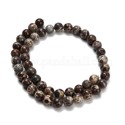 Нити бусин из натурального астроита и яшмы G-H329-C02-8mm-1