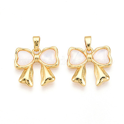 Подвески из латуни из натуральных ракушек KK-N257-49G-1