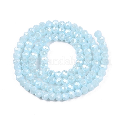 Стеклянные бусины с гальваническим покрытием  EGLA-A044-P4mm-A06-1