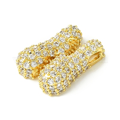 Подвески из латуни с покрытием из прозрачного кубического циркония KK-S378-01G-N-1