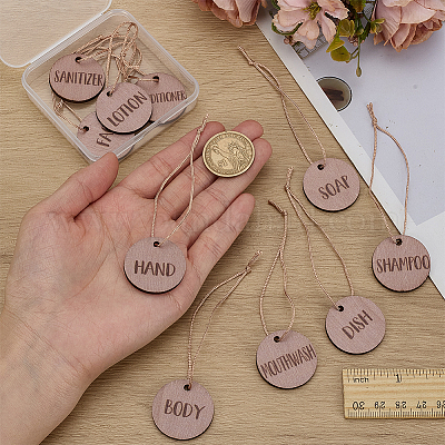 10 шт. деревянная этикетка для ванной комнаты HJEW-FG00028-1