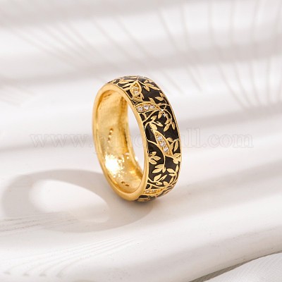 Латунные микро проложить пальцев кольца кубического циркония FS-WGFDCA6-07-1