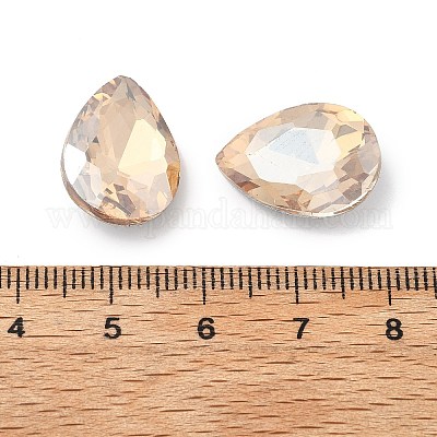 Заостренные заднее стекло горный хрусталь кабошоны RGLA-XCP0001-04-1