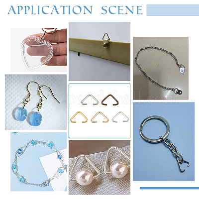 750шт 5 цвета железные треугольные кольца IFIN-PH0002-21-1