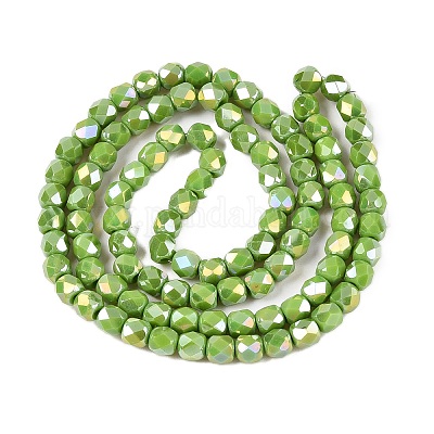 Стеклянные бусины с гальваническим покрытием  X-EGLA-N002-13-A08-1