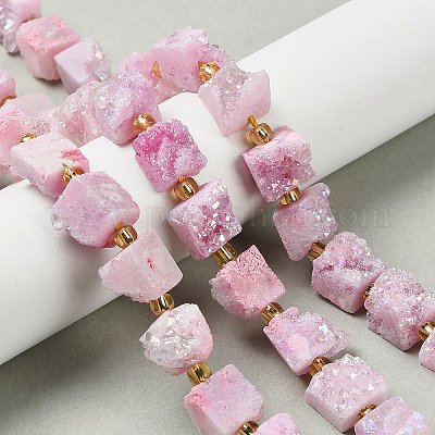 Гальванические натуральный druzy шарики агата стренг G-G289-01C-1