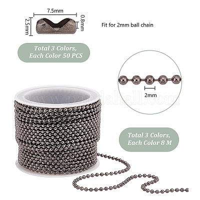 Набор для самостоятельного изготовления цепочек из железных шариков для ключей DIY-PH0021-80-1