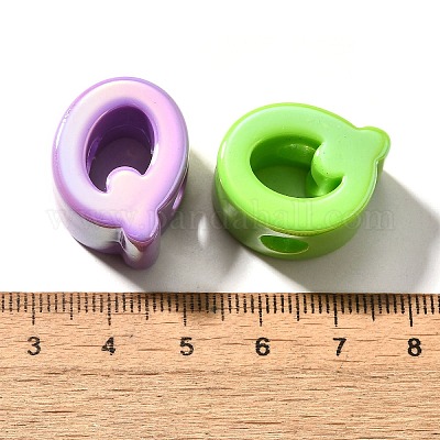 УФ-покрытие непрозрачные акриловые европейские бусины SACR-Z007-01Q-1