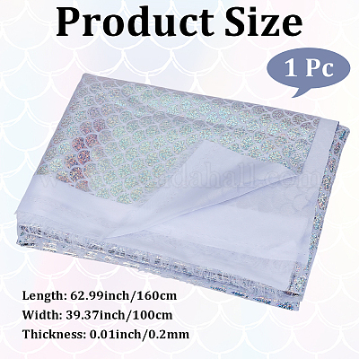 Полиэстеровая ткань с рыбьей чешуей&nbsp;DIY-WH20063-038A-1