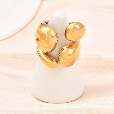 Открытые кольца манжеты из нержавеющей стали 304 RJEW-D336-03G-1