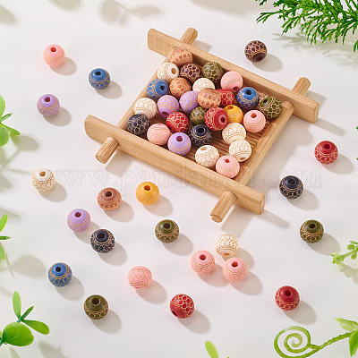 60 шт деревянные бусины WOOD-TA0002-79A-1