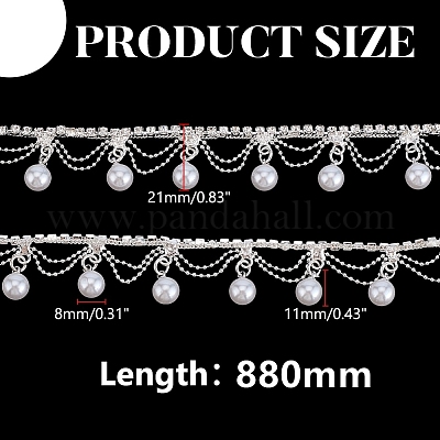 1 шт. цепочки из сплава со стразами FIND-WR0012-61-1