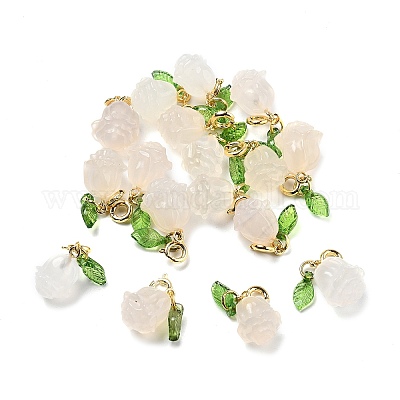 Подвеска из натурального агата в виде розы G-U025-02G-1