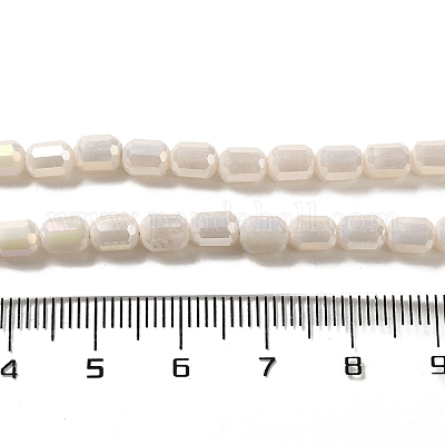 Стеклянные бусины с гальваническим покрытием  EGLA-D031-01J-1