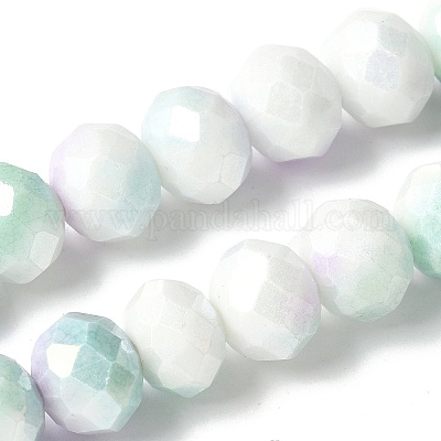 Стеклянные бусины с гальваническим покрытием  LAMP-S068-11C-1