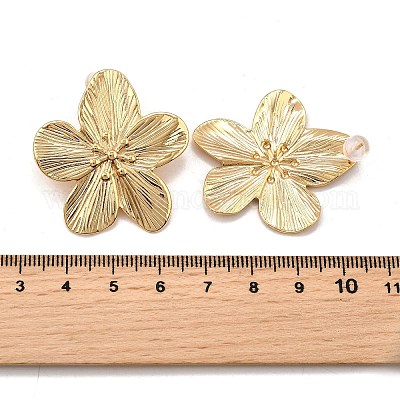 Латунь серьги&nbsp;LS-EJEW-Z117-03G-1