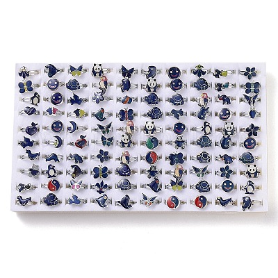 100 шт. регулируемое кольцо настроения RJEW-B029-07-1