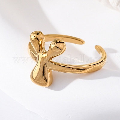 Кольца-манжеты из нержавеющей стали 304 для женщин RJEW-M060-01G-25-1