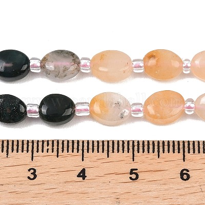 Нити из натуральных бусин: зелёной пятнистой яшмы&nbsp;G-Z135-A07-1