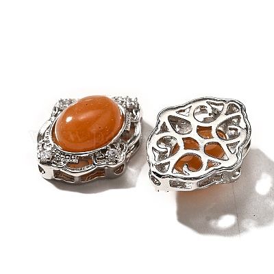 Многорядные звенья из натурального красного авантюрина KK-M304-04P-16-1