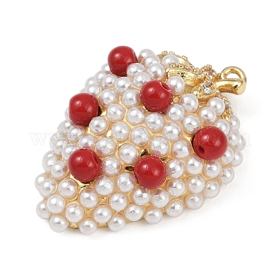 Латунные микропаве прозрачные подвески с фианитом KK-R224-01A-G-1