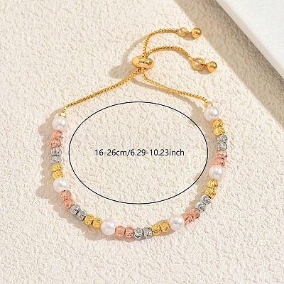 Трехцветные латунные браслеты-слайдеры в богемном стиле IX0990-4-1