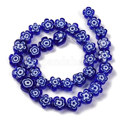 Ручной работы millefiori стеклянные бусины нитки LAMP-G164-03B-1