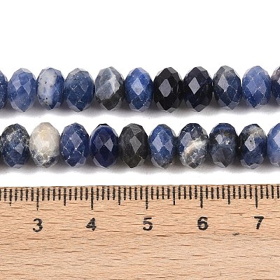 Природный содалит бисер нитей&nbsp;G-C259-A23-5x8mm-1