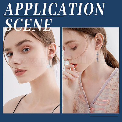 20 шт. 2-х стильная фурнитура для сережек с застежкой-рычагом из латуни с петлей DIY-BBC0001-02S-1