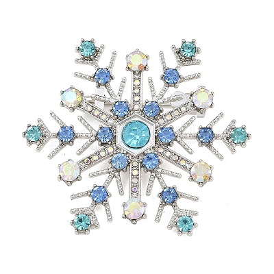 Рождественские булавки со стразами из сплава для рюкзака&nbsp;LS-JEWB-P055-05P-1