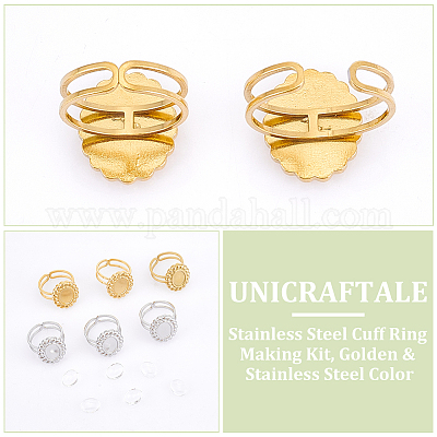 Набор для самостоятельного изготовления манжетного кольца из нержавеющей стали 304 DIY-UN0005-99-1