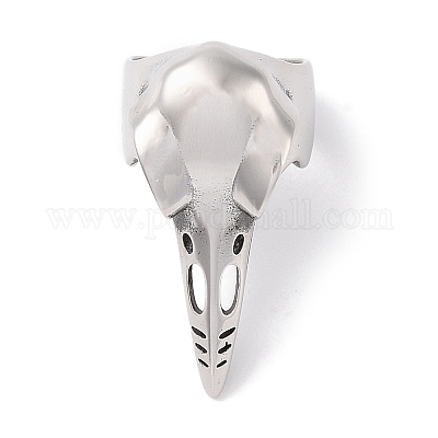 Кольца для мужчин из нержавеющей стали Viking 304 с головой ворона RJEW-U005-14A-P-1