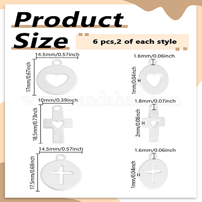 6 шт. 3 стиля подвески из сплава с покрытием FIND-LP0005-75-1