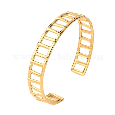 Браслеты-манжеты из нержавеющей стали 304 для женщин BJEW-G749-15G-1