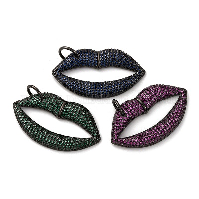 Латунные микро проложить кубического циркония подвески KK-U076-11EB-1