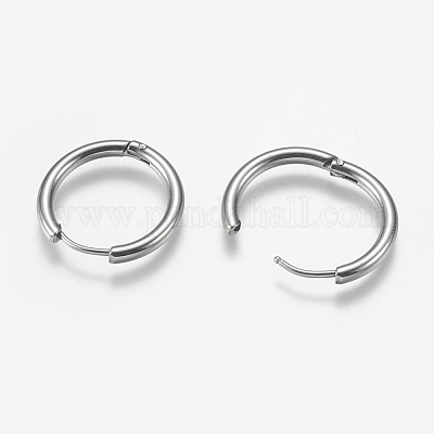 Фурнитура для сережек-колец Huggie Hoop из нержавеющей стали 304 STAS-I097-051A-1