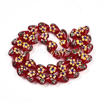 Бусы лэмпворк ручной работы LAMP-N028-02C-1