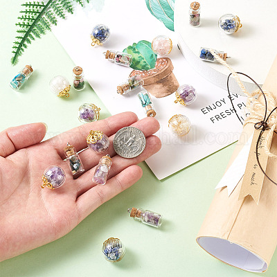 Подвески для стеклянных бутылок в стиле 40шт. FIND-CD0001-21-1