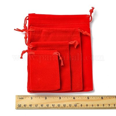 30шт прямоугольные бархатные мешочки TP-FS0001-02D-1