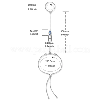 Браслеты на ногу из стерлингового серебра с родиевым покрытием JA130A-1