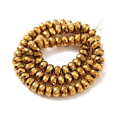 Гальванизировать немагнитных синтетический гематит бисер пряди X-G-J160-E-02-1