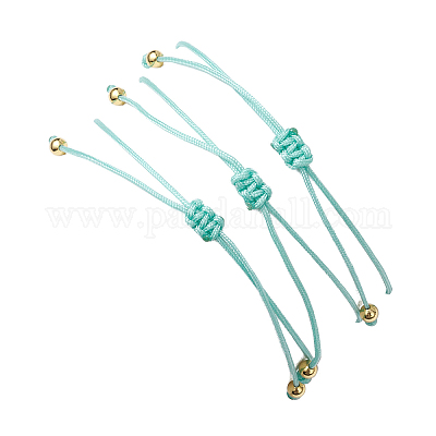 3шт 3 стиля браслетов из плетеных бусин с драгоценными камнями BJEW-JB11146-03-1