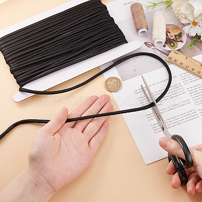 Круглая атласная лента длиной 10 м с хлопковым шнуром внутри. OCOR-BC0007-35A-1