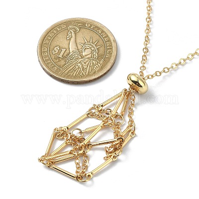 Латунный мешочек для макраме NJEW-TA00100-02-1