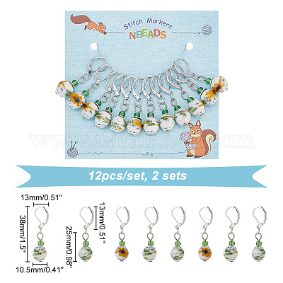 Маркеры для петель из фарфора ручной работы HJEW-AB00423-1