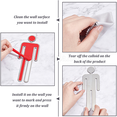 201 индикатор для унитаза из нержавеющей стали DIY-WH0056-40A-1