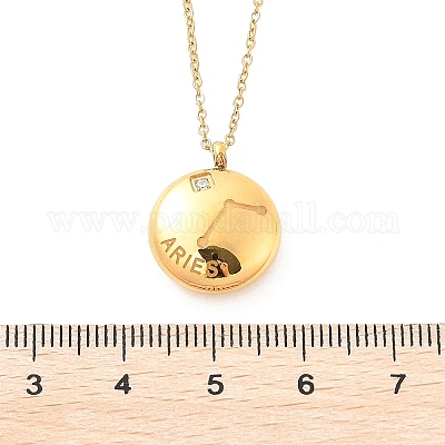 Ожерелья с подвесками в виде созвездий из нержавеющей стали 304 с прозрачным кубическим цирконием NJEW-R021-02G-01-1